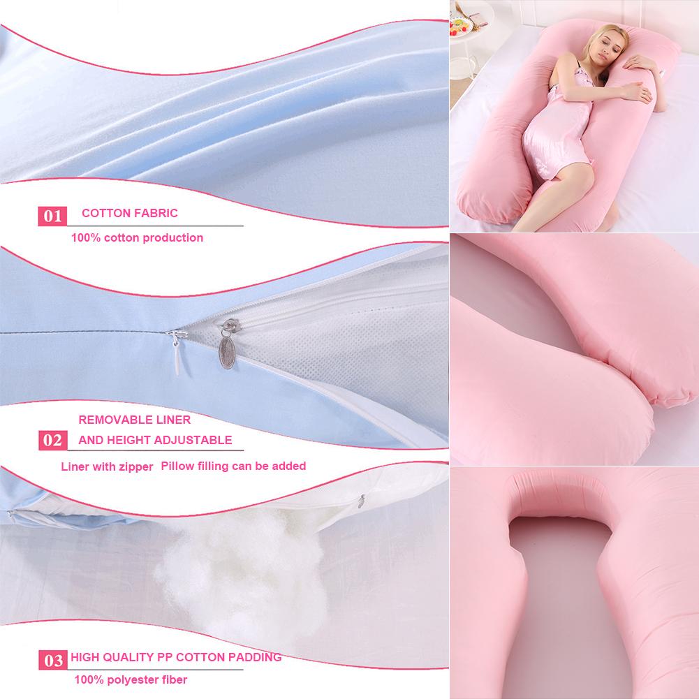 U Shape Maternity Pregnancy Pillow Pure Cotton Sleeper Women Slide Cushion