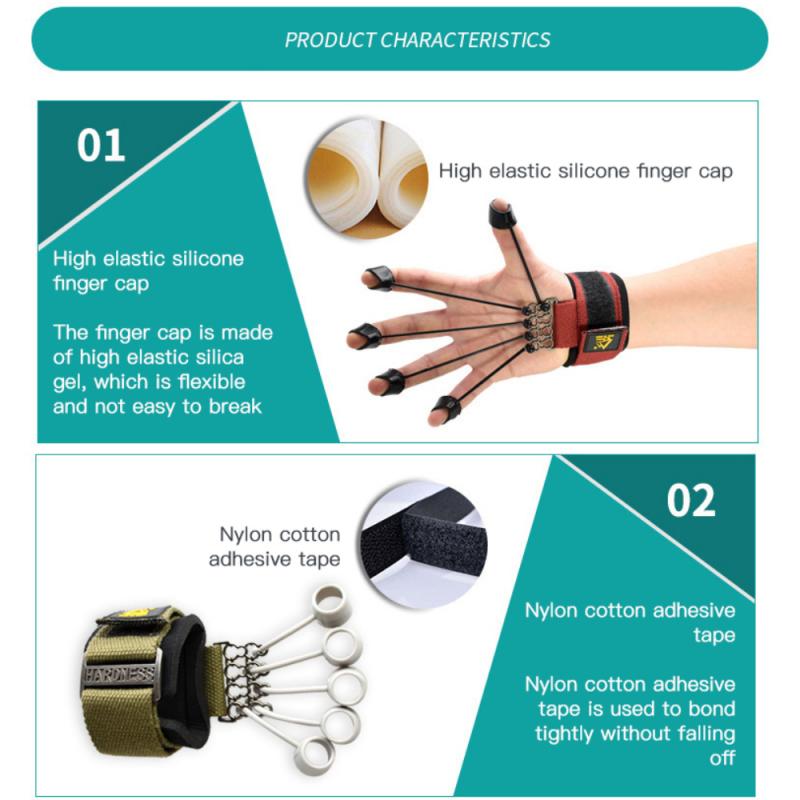 Finger Gripper Strength Trainer fitness Gym Sport Finger Trainer 20-60lbs Finger Exerciser Resistance Bands Fitness Equipment