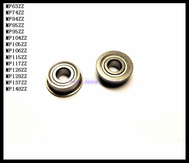 10 stks/partij MF63ZZ, MF74ZZ, MF83ZZ, MF84ZZ, MF85ZZ Flenslager Dunne Wand Groefkogellager Radiale Kogellager Gloednieuwe