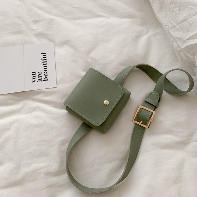 Crossbody Tassen Voor Vrouwen Casual Mini Messenger Bag Voor Meisjes Pu Lederen Schoudertassen Zwart Riem tas: green