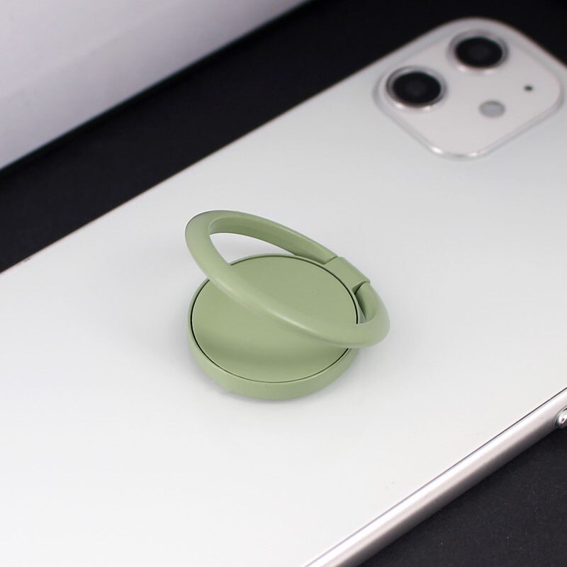 Spin Draaibaar Telefoon Houder 360 Graden Draaibare Magneet Metalen Vinger Ring Smartphone Socket Voor Magnetische Smartphone Stand: green