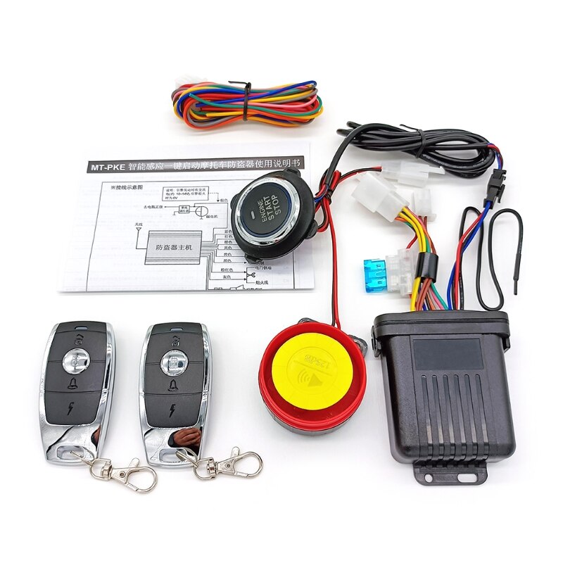 PKE Passive Keyless Entry Car Alarm System for Motorcycle Theft Protect System