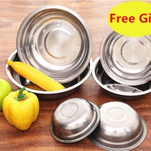 4pcs/set Stainless Steel Tray Dish Salad Hotel Tableware Fish Plate Barbecue Plate Kitchen Cooking Tool Bowl Soup Plate Canteen