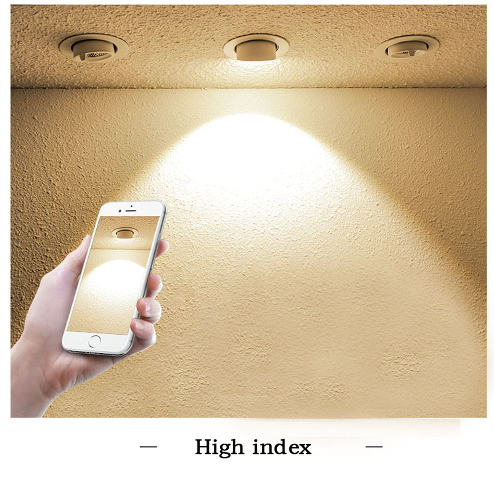 Led cob downlight indbygget lys 360 grader justerbar vinkel 5w 12w 20w 30w 40w spotlampe stue kontor indkøbscenter bar  ac110-240v