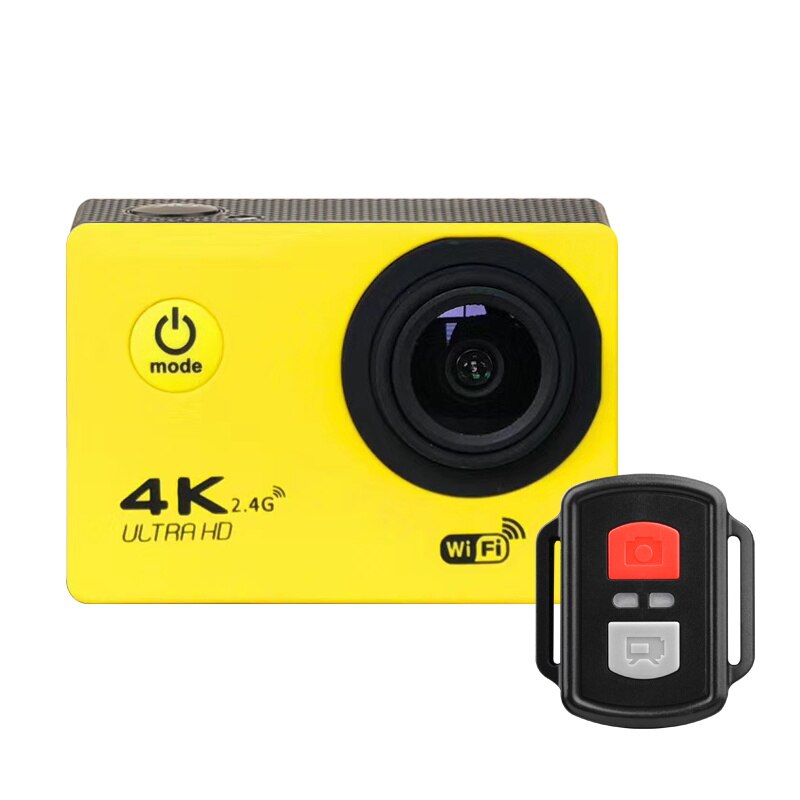 H9R 4K Action Camera Ultra Hd Wifi 2 Inch Scherm 170D Gaan Waterdicht Pro Camera Helm Video Opname Action sport Camera: YELLOW