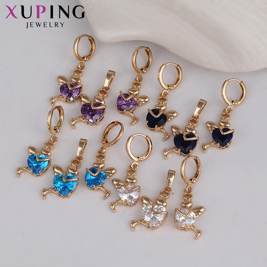 Xuping Luxury Jewelry Sets Angel Love Gold Color Plated Pendants Jewelry for Women S56-64073