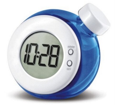 Cute Water Power Clock Digital Display Clock Calendar Timer Eco-Friendly Smart Clock for Desktop Home Children Christmas: Blue