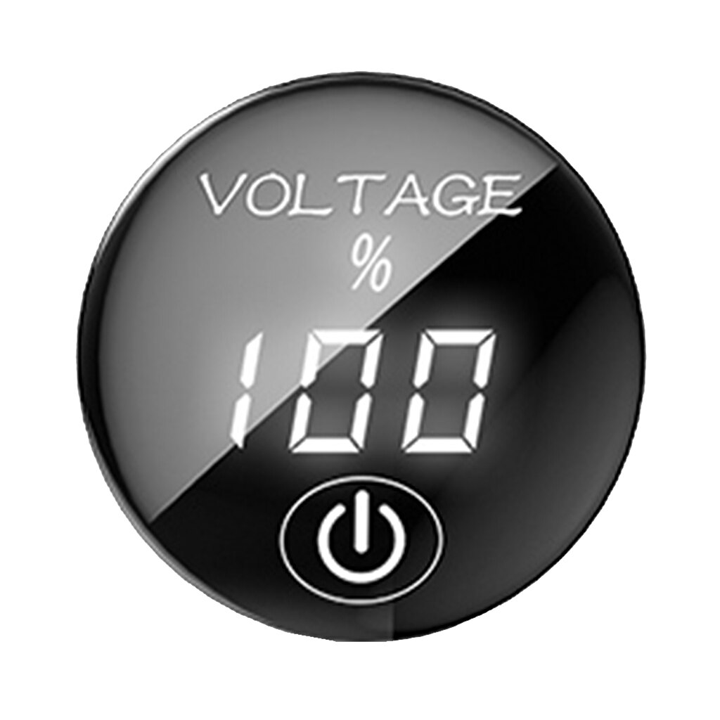 LED Digital Voltmeter DC Digital Multimeter 5V-48V LED Digital display Volt Meter Gauge for Car Current Monitor Tester: White