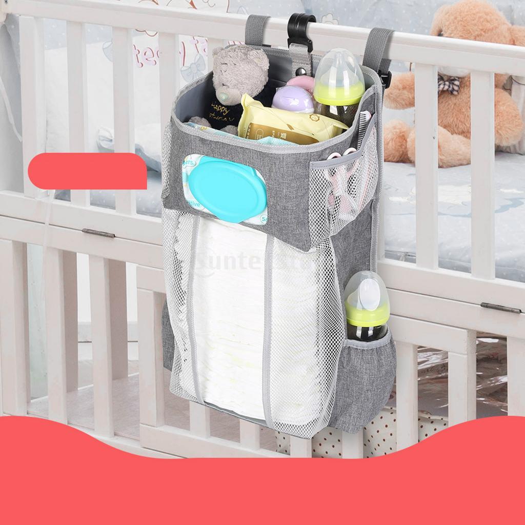 Portable Baby Cradle Hanging Bag Storage Inafnt Bedside for Diaper Partition