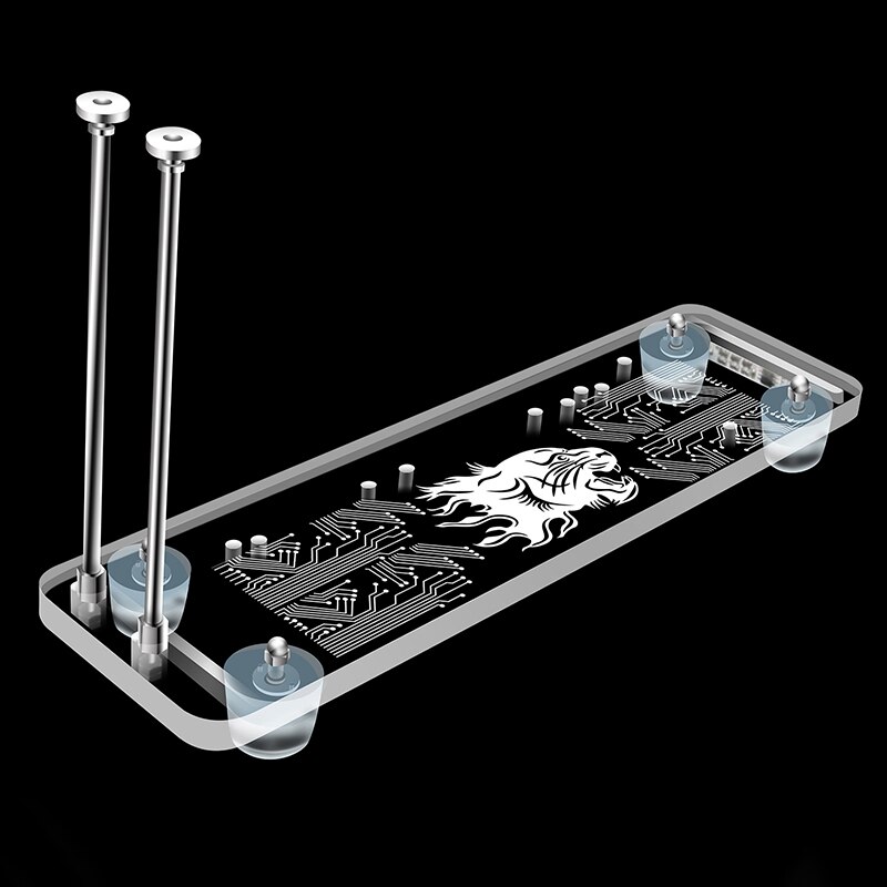 Dvs. kortbrakett pci - e 3.0 16x ie holder vertikal kickstand utgangspunkt med rgb ledet lys til diy atx sak