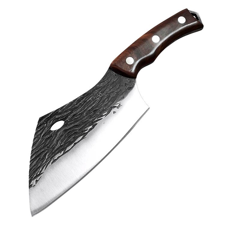 6 inch Forged Boning Knife Butcher Knife Kitchen With Sheath Damascus Chef Knife Multifunctional Meat Cleaver: Knife Only
