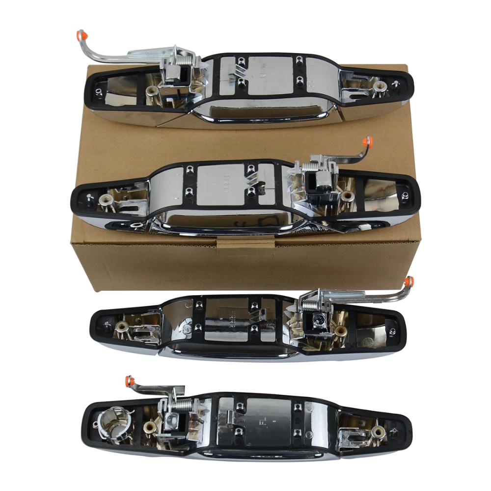 AP02 4PCS 1Set Exterior Door Handle 20828258 for Chevrolet Avalanche/Silverado/Suburban Tahoe Cadillac ESV/EXT GMC Sierra Yukon