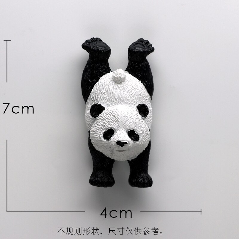 Kung Fu Chinese Panda hand 3D fridge magnets refrigerator stickers magnetic sticker teaching panda modeling cute home decorative: C
