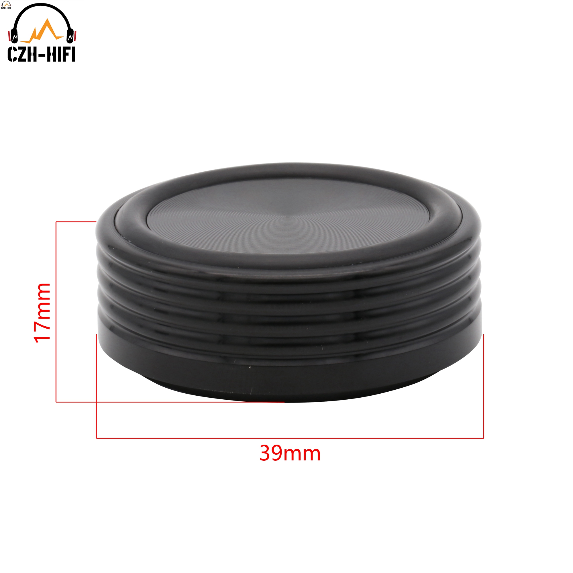 44Mm 39Mm Machinaal Bewerkte Massief Aluminium Luidsprekerisolatie Standaard Basisversterker Cd-Speler Draaitafel Spike Feet Mat Pad Cone Audio Diy: Rood