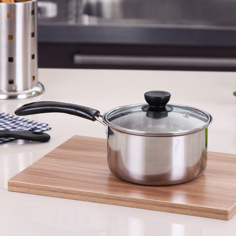 Stainless Steel Pot Double Handle Soup Pot Nonmagnetic Cooking Multi Purpose Cookware Non Stick Pan General Induction Cooker: 18cm with box1