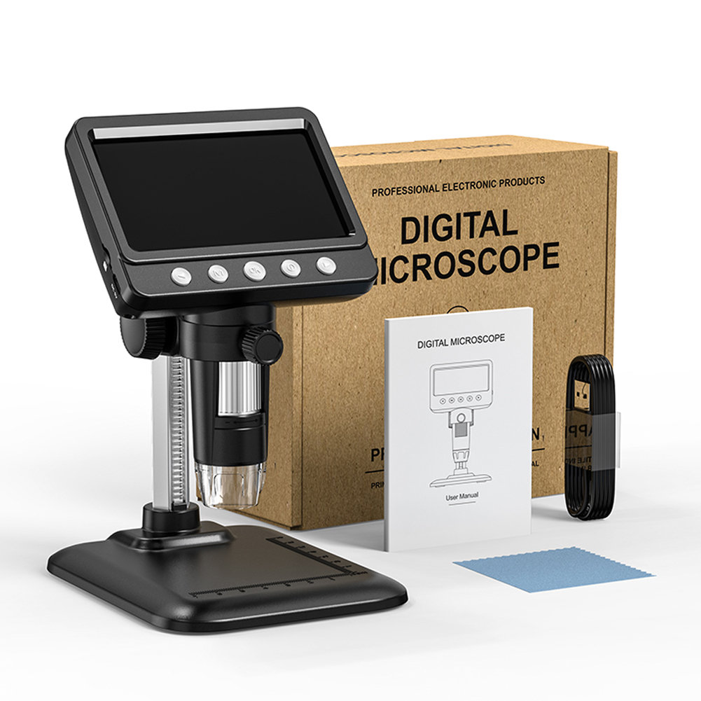 Microscopio Digital de 4,3 pulgadas, lupa Digital portátil de mano 1080P 1000X, recargable por USB para soldadura de reparación de placas de circuito