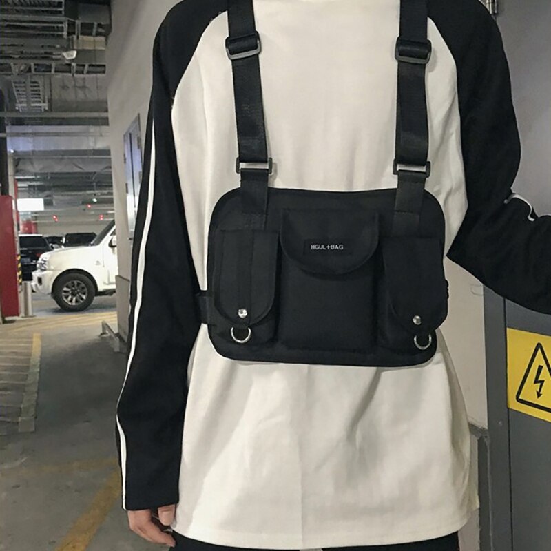 Brust Anlage Taille Tasche Hüfte hüpfen Streetwear Funktionale Brust Tasche Kreuz Schulter Taschen