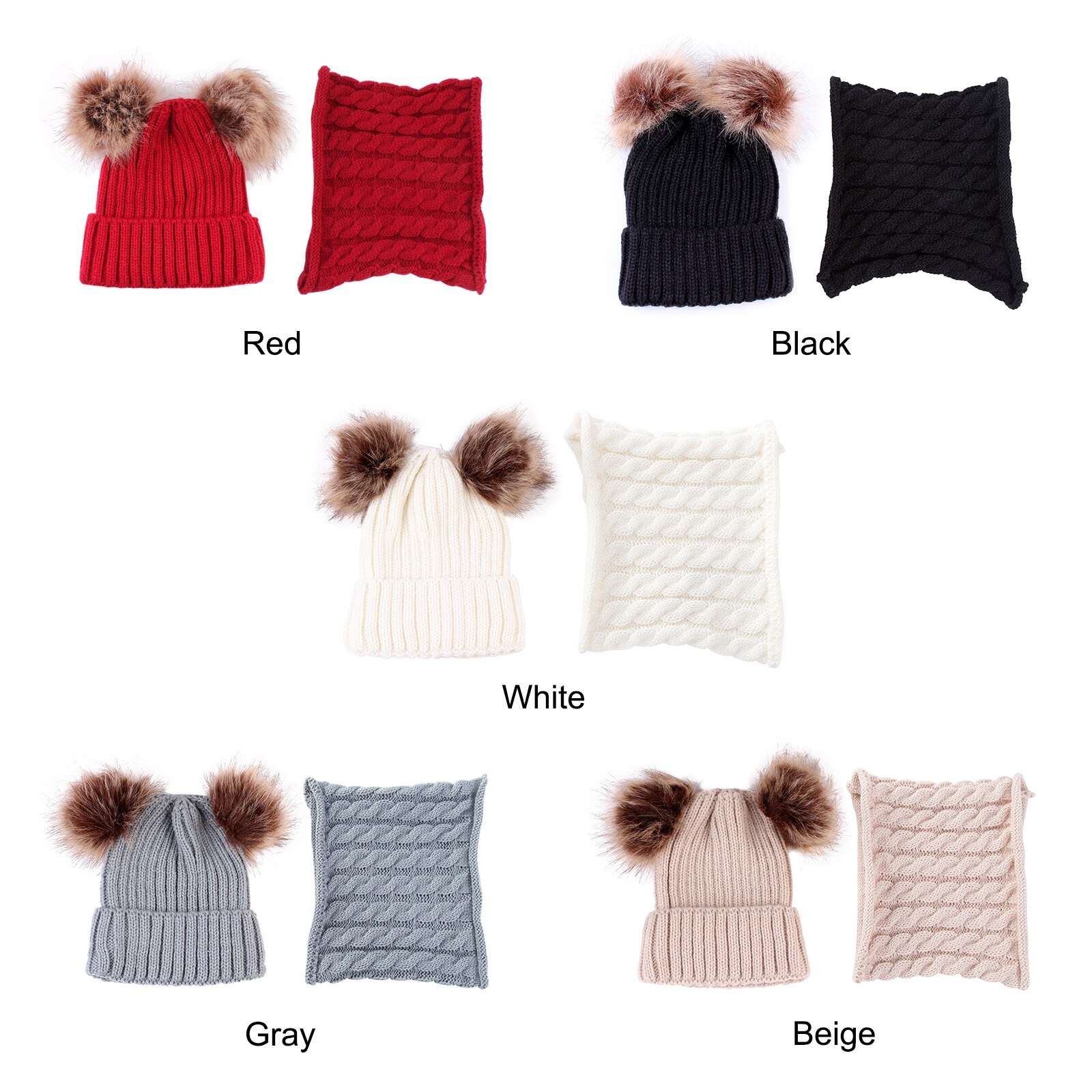 Gorro conjunto de gorro y bufanda para bebé sombreros de niño PUNTO DE Navidad guantes bonitos cálidos de dos piezas guante de invierno blanco primavera otoño chico chica gorra