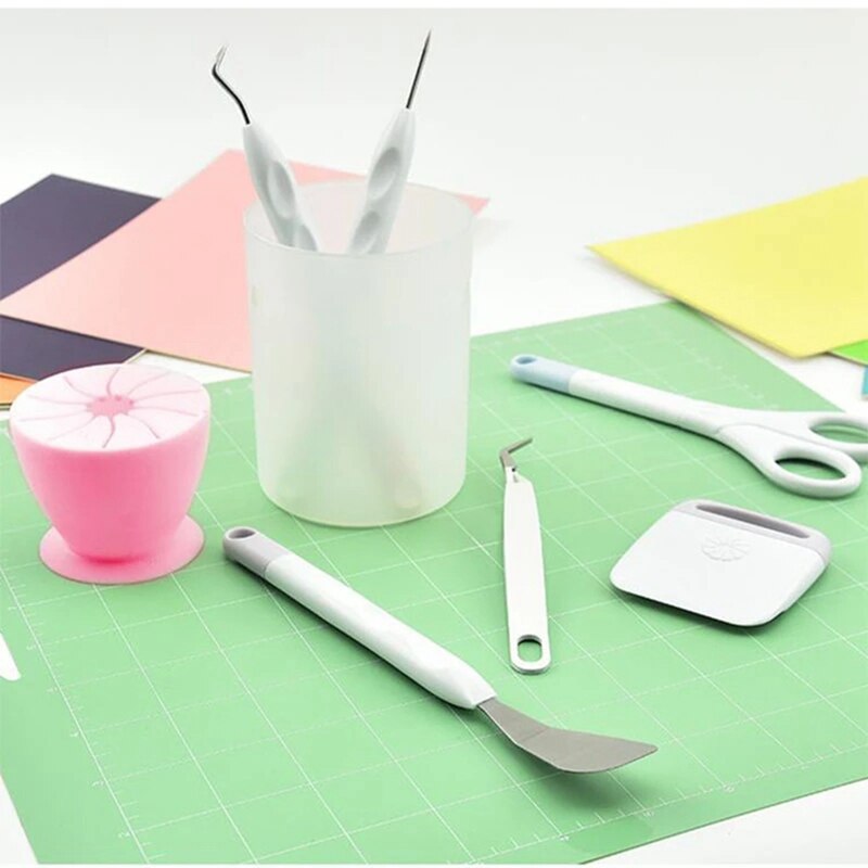 1Set DIY Cardstock Crafting Basic Tools Kit Craft Vinyl Weeding Set Silhouette Embossed Art Cutting Kits