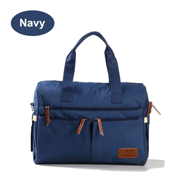 Baby Diaper Bags Large Capacity Mommy Bag Mom Travel Shoulder Bag Waterproof Baby Nappy Bag Portable Stroller Bags: Blue