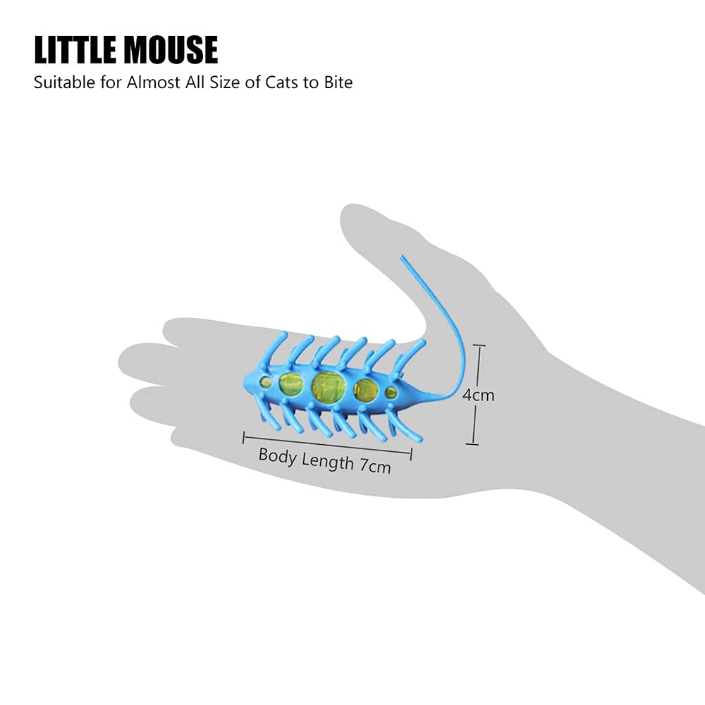 Ratón electrónico para gatos, juguete interactivo automático, 360 °, material de alimentaria