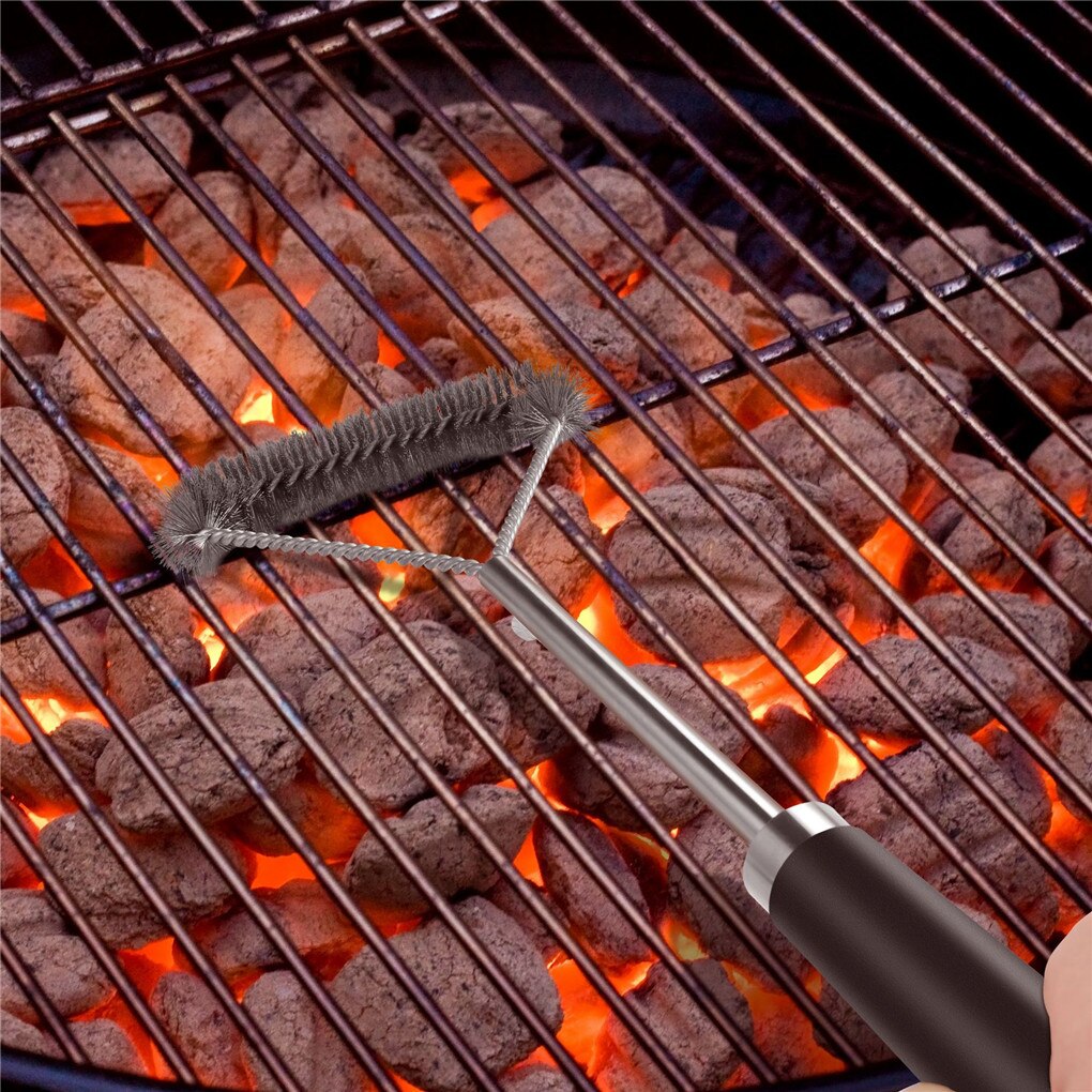 Schoon Borstel Barbeque Rvs Bbq Grill Clean Borstel Met Opbergtas Draagbare Afneembare Hoofd
