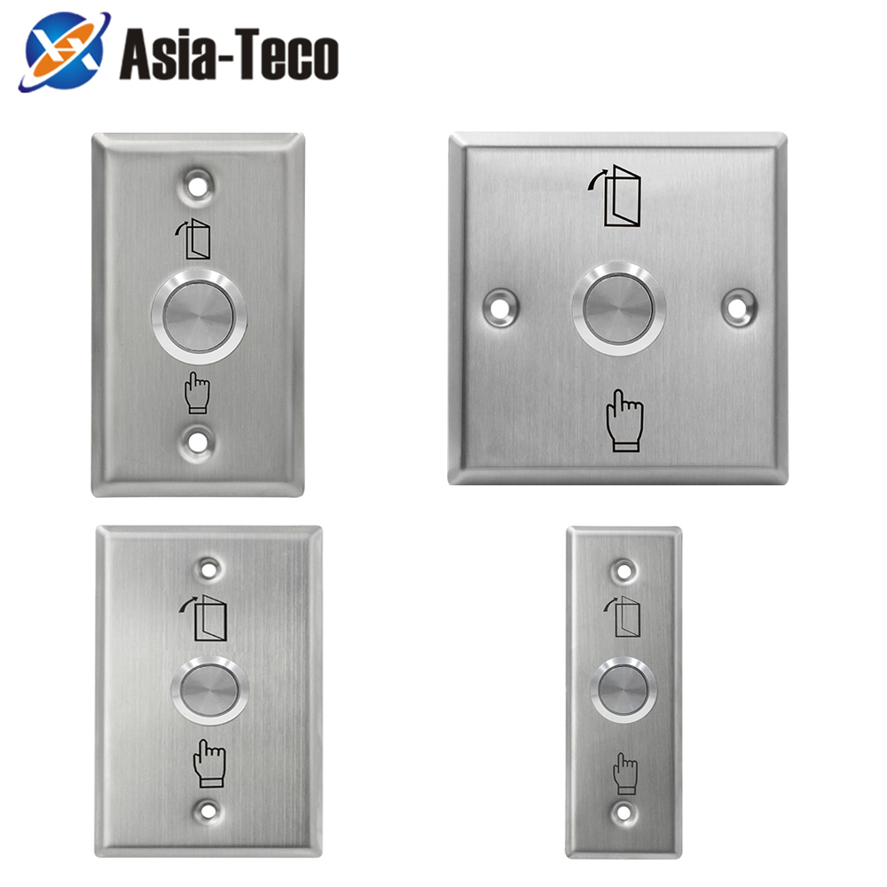Stainless Steel Waterproof Exit Button NO/NC/COM Door System Push Exit Release Button Switch For Access Control Backlight Button