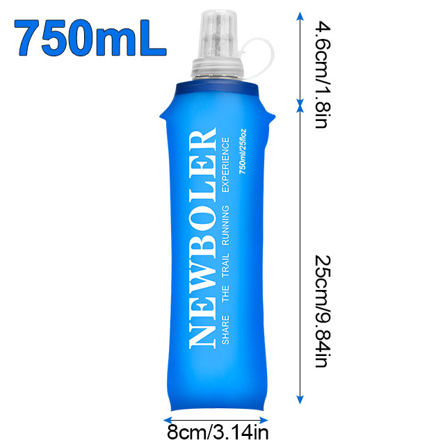 150 ml/250 ml/500 ml Outdoor faltbare Silikon-Bissgröße Wasserflasche Laufen Camping Wandern Reisen praktische Wasserflasche