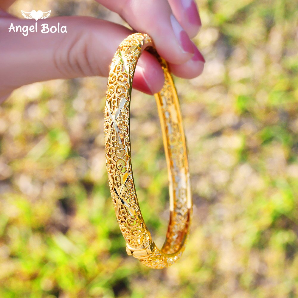 Dubaj indie afryka złoty kolor bransoletki dla kobiet złota krata turecki bransoletki i bransoletki dziewczyny kobiety biżuteria ręczna arabski prezent muzułmanin