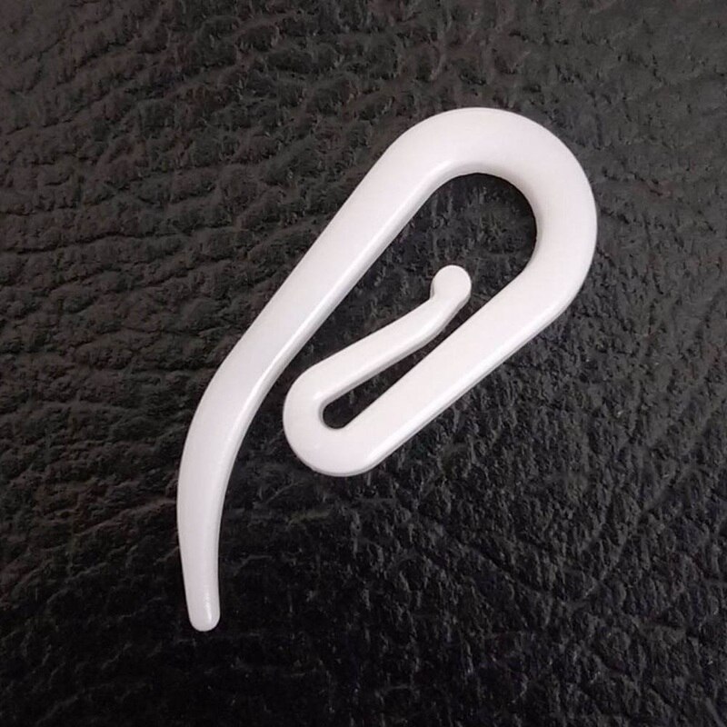 Ganchos de plástico para cortinas, cinta de encabezado, color blanco, nailon, 30 Uds.