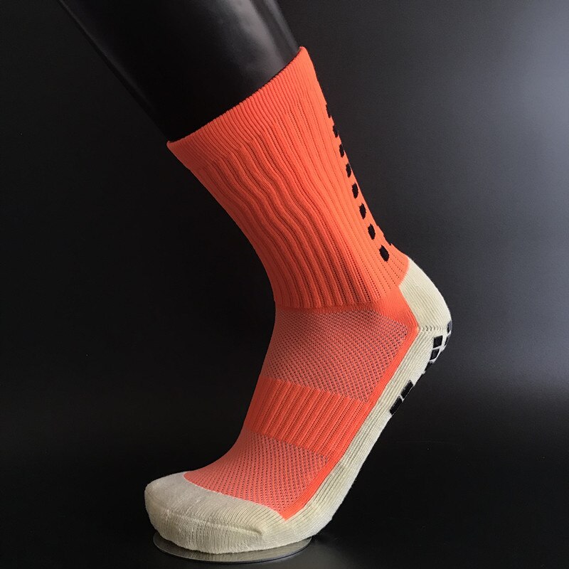 Antislip ademende heren zomer hardloopsokken van katoen en rubber voetbalsokken trusox heren dames fietssokken: Oranje