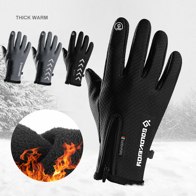 Guantes de invierno gruesos cálidos para hombre guantes negros con pantalla táctil a prueba de viento Guantes Térmicos impermeables para hombres de de para hombres