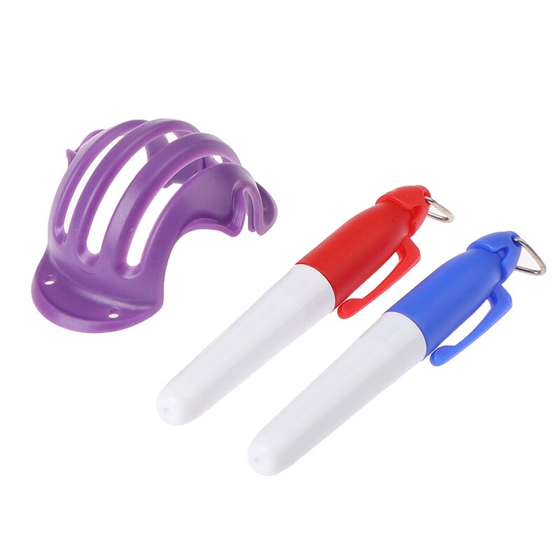 Golf Ball Alignment Identification Tool Putt Positioning Ball Golf Line Marker Golf Training Template Alignment Marks Tool: Purple 