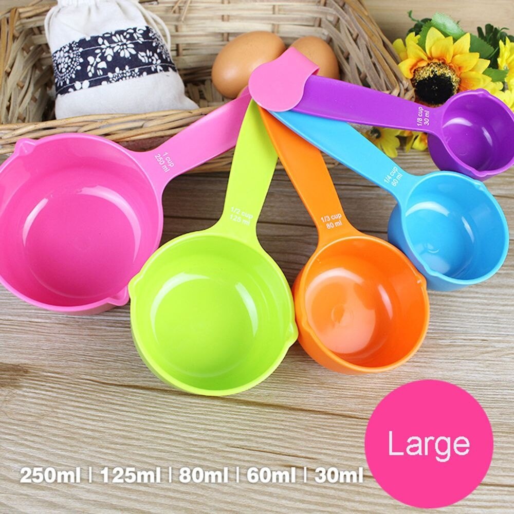 Juego de 5 utensilios de cocina, cuchara medidora de alimentaria, cuchara de medida tazas y cucharas, juego de utensilios para hornear, utensilios de medición