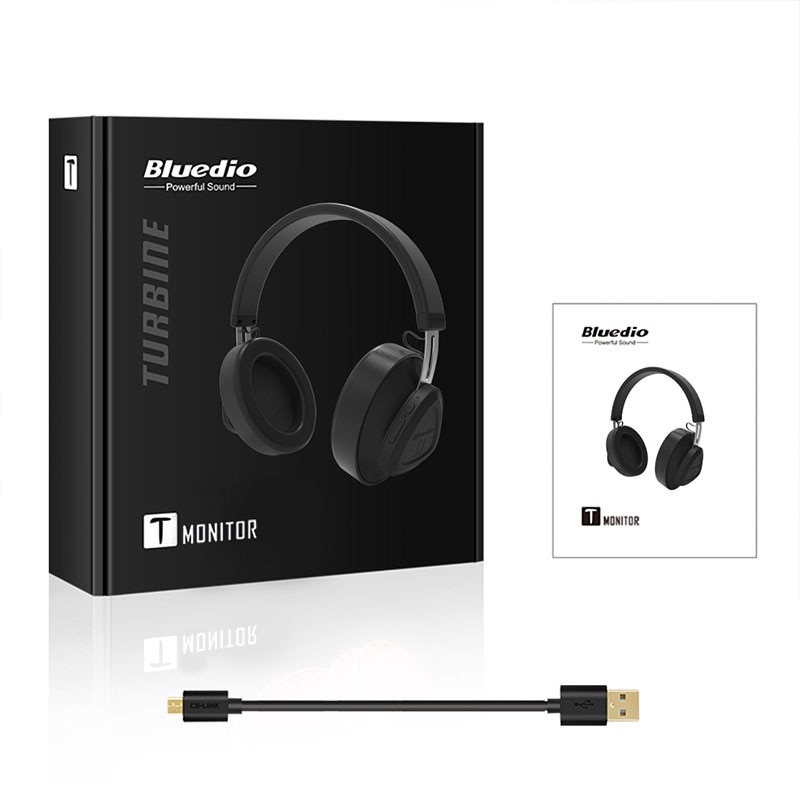 Bluedio TM Bluetooth Headphone Over-Ear Wireless Foldable Headphones with Mic BT 5.1 for cellphones: black retail box