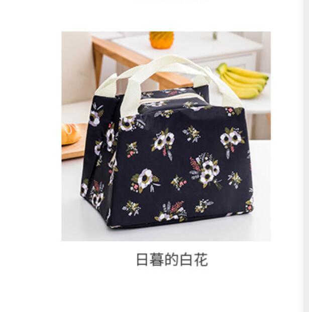 Portátil isolado saco de almoço de lona comida térmica piquenique almoço sacos para as mulheres crianças homens refrigerador lancheira bolsa bolsa termica: style 6