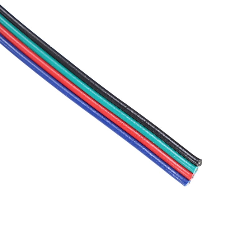 Nelyeqwo 2 Pack 5M 16.4ft RGB Extension Cable LED Strip Connector 4 Pin