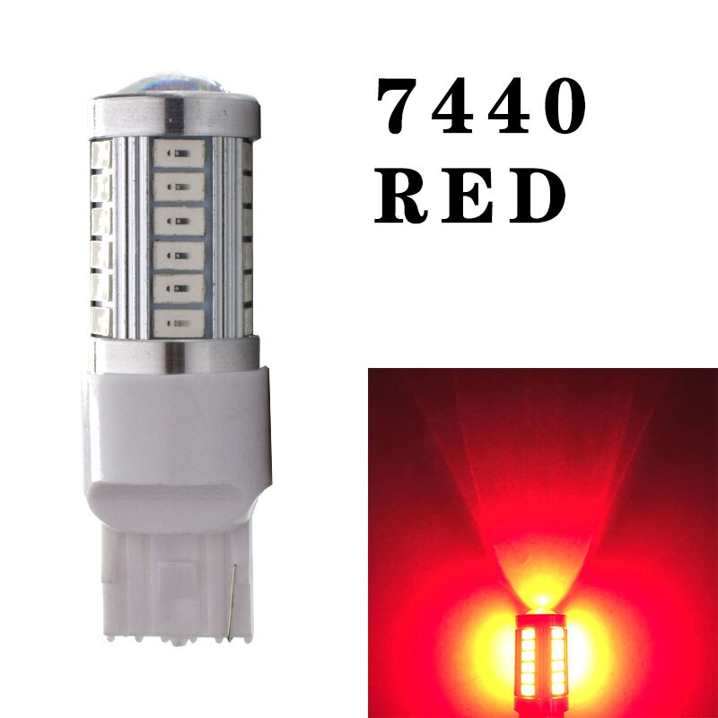1156 ba15s p21w 1157 p21/5w t20 led automotive tail glödlampa bromsljus bil led backljus varselljus varslar: 7440 röda