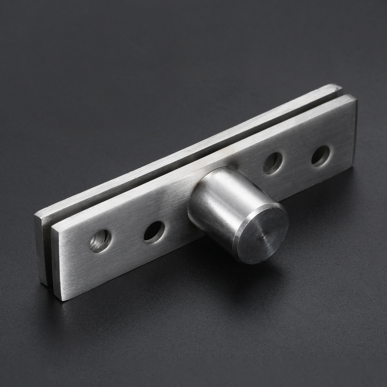 Charnière Pivotante pour Porte Rotative Résistante à 360 °, avec Emplacement Haut et Bas, Arbre Caché, 73/95mm, en Acier Inoxydable, Argent, 1 Ensemble