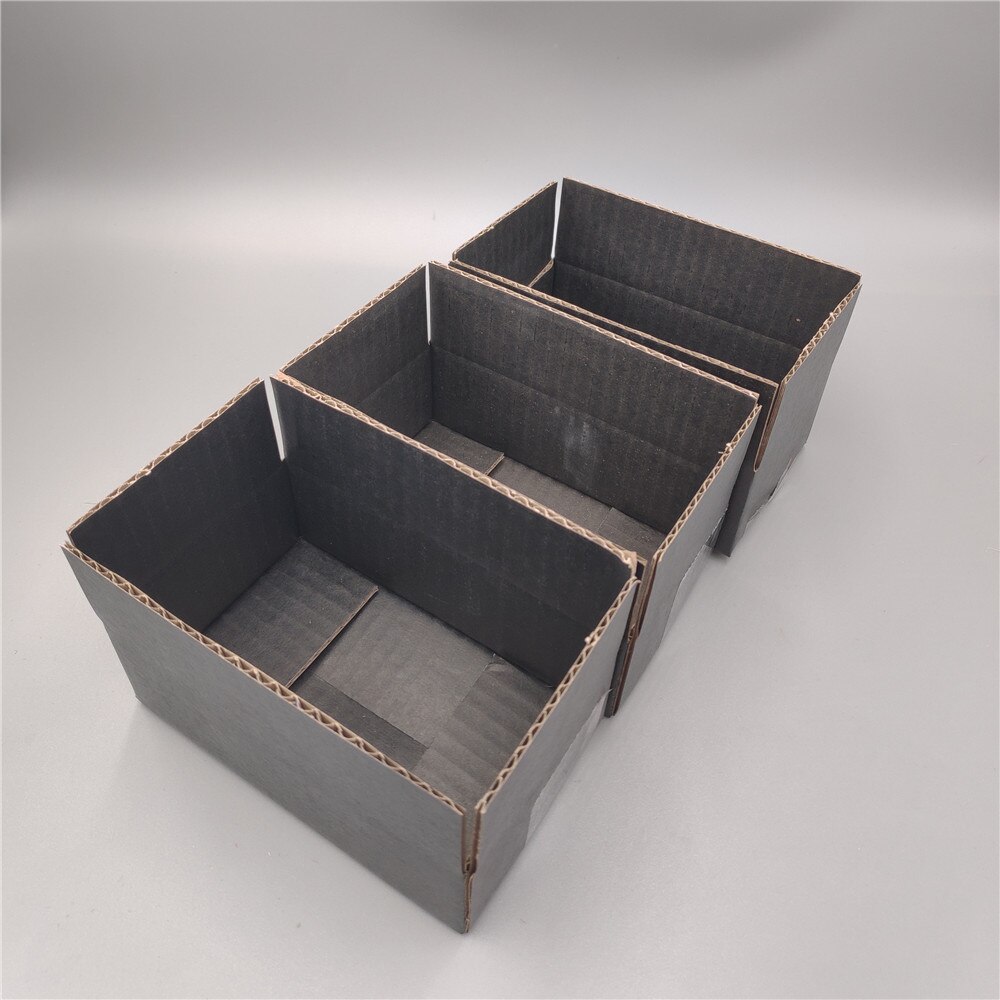 10pcs black Paper Corrugated Cardboard Box Packaging Carton Box