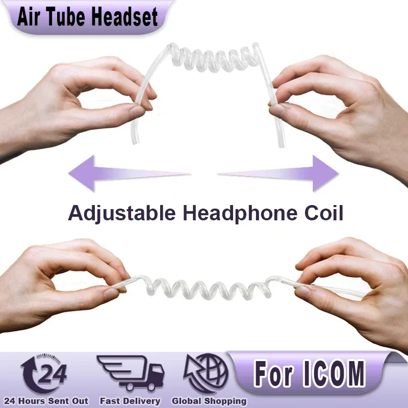 Earpiece for ICOM 2 Way Radio,IC-F24S IC-F14 IC-F11 IC-F21 IC-F4011 IC-F3011 IC-F3013 IC-F3GT Headset with Mic PTT FBI Security