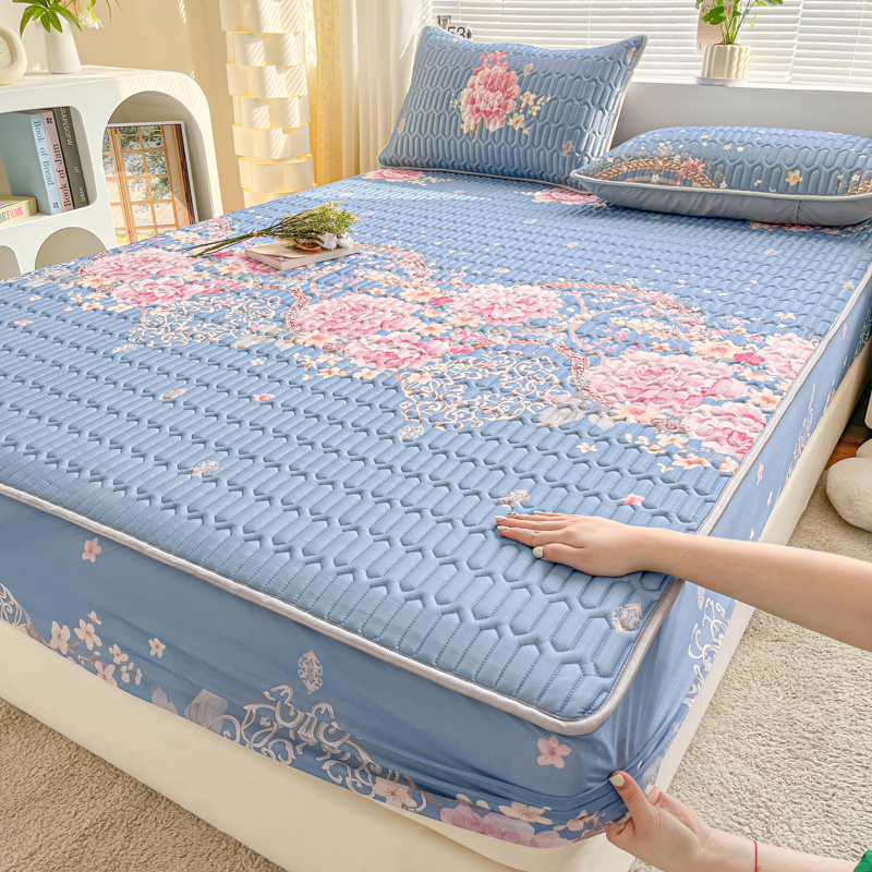 Zomermatrashoes Koel Aanvoelende Sprei Dikker Hoeslaken Met Elastische Band Huisbedhoes Cubre Colchón (Geen Kussensloop): Twin / Light Grey