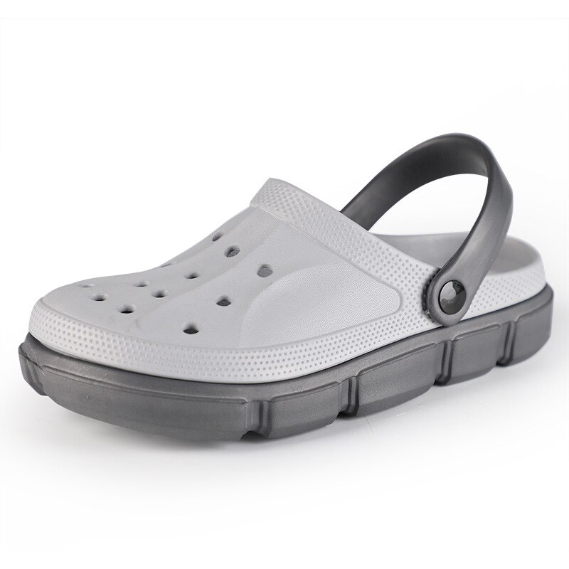 Scarpe da uomo sandali da uomo sandali da uomo scarpe estive ccrocc sandali da giardino da spiaggia all'aperto pantofole da casa scarpe moda antiscivolo: gray / 42