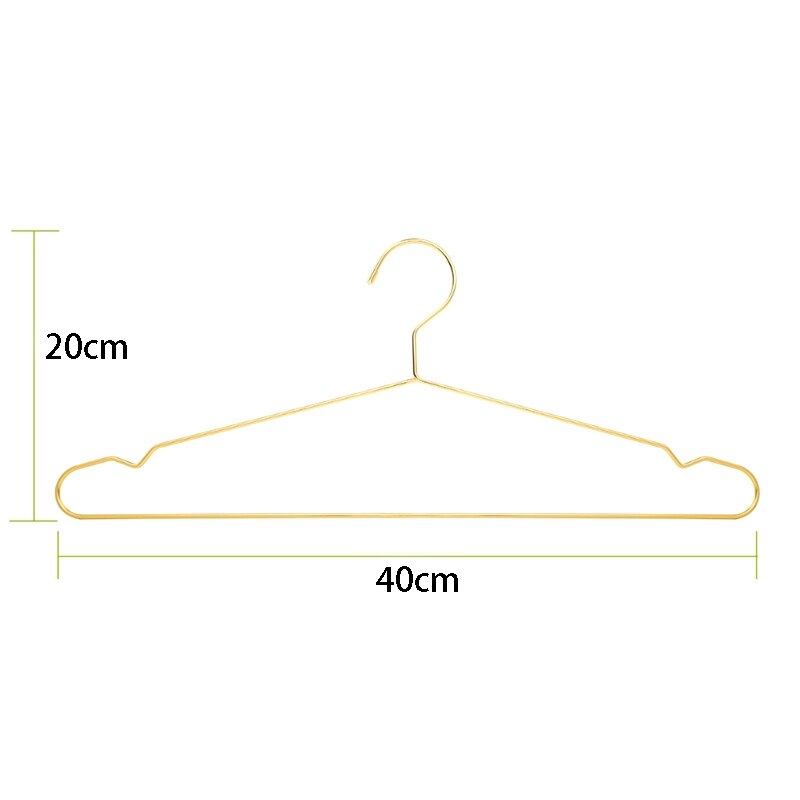 SV-15Pcs Copper Gold Metal Clothes Shirts Hanger with Groove, Heavy Duty Strong Coats Hanger, Suit Hanger Gold