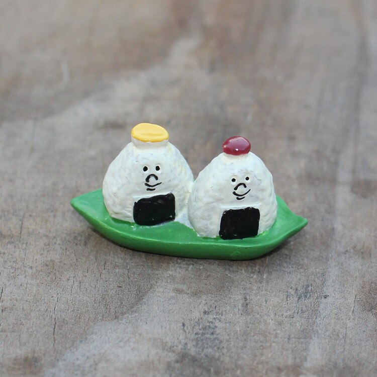 1 pc Simulatie Voedsel Koffie Cake Mini figurine Decor Fairy Garden stripfiguur standbeeld Model Hars ambachtelijke speelgoed ornamenten: Double Rice
