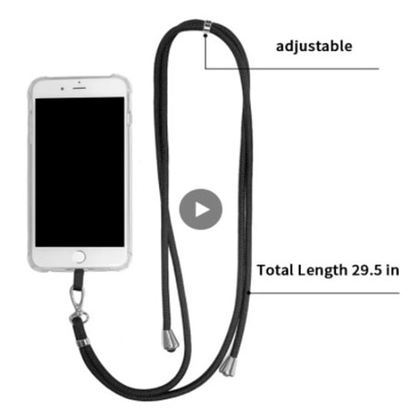 1pc Universal- praktisch Sicherheits Halteseil fallen Kombination Telefon Schlüsselband Einstellbar Komfortable Nylon Nacken Schlüsselband Einfach-Installieren