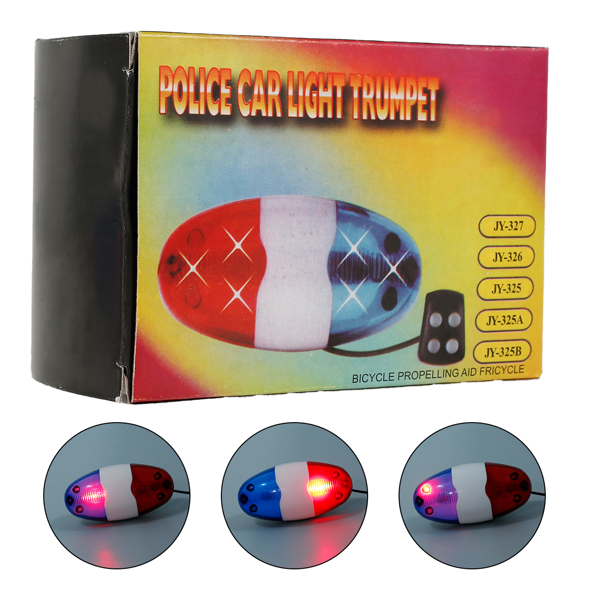 Vélo Police sirène vélo lumière LED klaxon électrique vélo Police son lumière 4 sons klaxon sirène vélo lumière LED cloche électrique