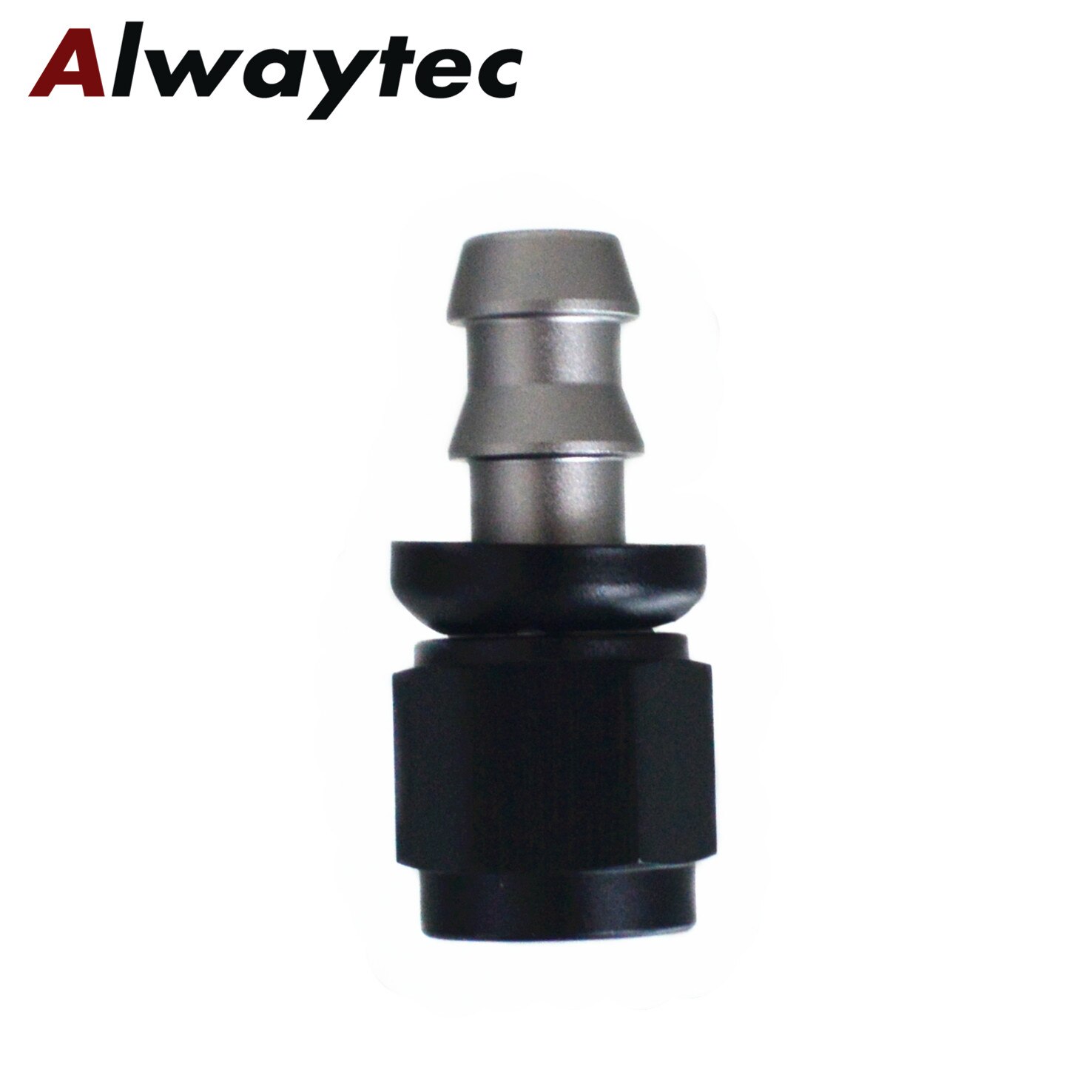 Anodized Aluminum AN Push Lock Quick Disconnect Swivel Hose Barb Fitting for Braided Fuel Hose Line: AN6-straight 3pcs