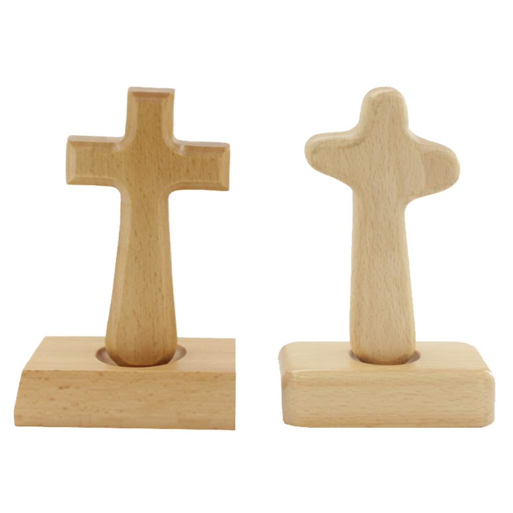 Kleine Heilige Staande Cross 5 &quot;Handgemaakte Altaar Cross Katholieke Moderne Decor