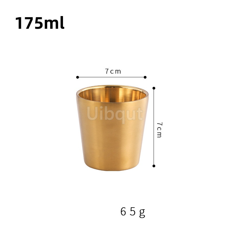 304 Dikke Dubbele Wand Roestvrij Staal Bier Mok Voor Thee Koffie Cup Drink Ware Warm Water Mok Gouden Koffie Cup Set Kopjes En Mokken: Clear